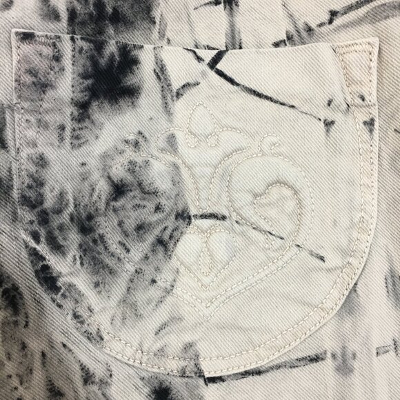 NWT Siwy Jean Womens Hannah Fascination Size 32 Tie Dye Black/Cream Low Rise - Picture 9 of 14